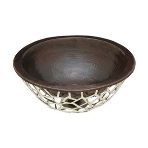 TNPCSBC Nest Vessel Style Bathroom Sink - Black Copper