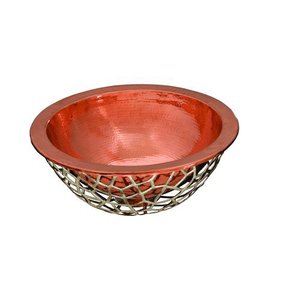 TNPCS Nest Vessel Style Bathroom Sink - Polish Copper / Nickel