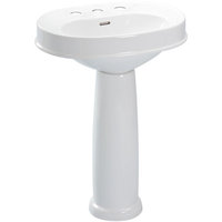  Mercer Pedestal Bathroom Sink - Colonial White