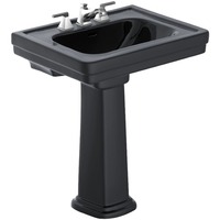  Promenade Pedestal Bathroom Sink - Ebony