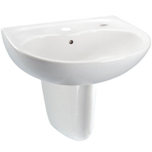 TLHT241G11 Supreme Wall Hung Bathroom Sink - Colonial White TLHT241G11 Supreme Wall Hung Bathroom Sink - Colonial White
