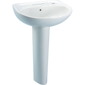 TLPT2414G01 Supreme Pedestal Bathroom Sink - Cotton