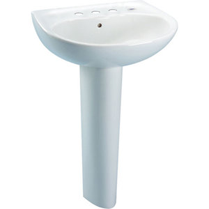 TLPT2418G01 Supreme Pedestal Bathroom Sink - Cotton