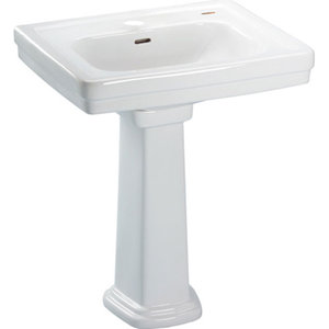 TLPT532N01 Promenade Pedestal Bathroom Sink - Cotton TLPT532N01 Promenade Pedestal Bathroom Sink - Cotton