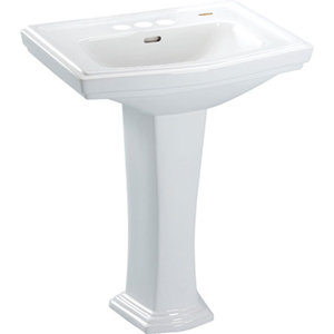 TLPT78001 Clayton Pedestal Bathroom Sink - Cotton