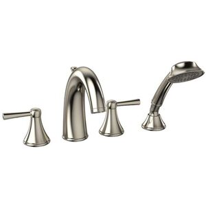 TTB210SBN Silas Deck Mount With Handshower Tub Faucet - Brushed Nickel