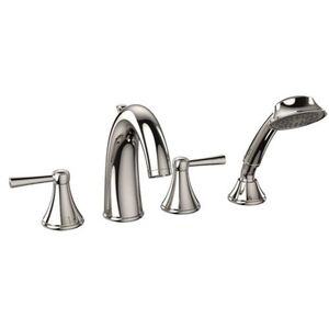 TTB210SPN Silas Deck Mount With Handshower Tub Faucet - Polished Nickel