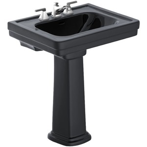 TLPT5308N51 Promenade Pedestal Bathroom Sink - Ebony TLPT5308N51 Promenade Pedestal Bathroom Sink - Ebony