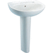 TOTO TLPT2414G01 Cotton Pedestal Bathroom Sink