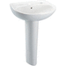 TOTO TLPT241G01 Cotton Pedestal Bathroom Sink