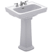 TOTO TLPT5328N01 Cotton Pedestal Bathroom Sink