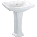 TOTO TLPT780801 Cotton Pedestal Bathroom Sink