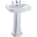 TOTO TLPT97201 Cotton Pedestal Bathroom Sink