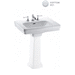 TOTO TLT530401 Cotton Pedestal Basin