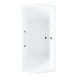 TABR784T01YBN Clayton Unique Size Air Tub - Cotton / Brushed Nickel TABR784T01YBN Clayton Unique Size Air Tub - Cotton / Brushed Nickel